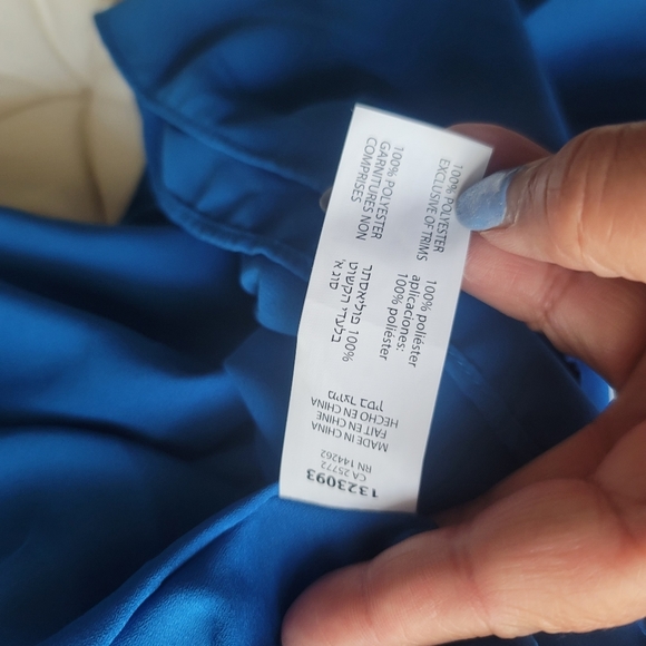 BLACK Tape Tank Top Size Large in Blue - Picture 7 of 7